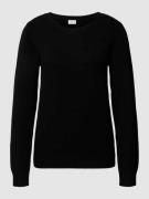 Vila Strickpullover mit Rundhalsausschnitt Modell 'Viril' in Black, Gr...