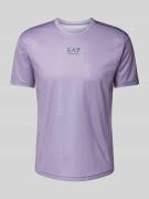 EA7 Emporio Armani T-Shirt mit Label-Print in Lavender, Größe L