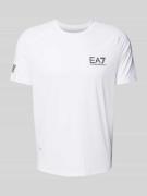 EA7 Emporio Armani T-Shirt mit Label-Print Modell 'VENTUS7' in Weiss, ...