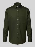 ETERNA Modern Fit Business-Hemd mit Kentkragen in Dunkelgruen Melange,...