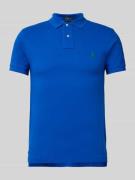 Polo Ralph Lauren Poloshirt mit Label-Stitching in Royal, Größe L