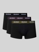 HUGO Trunks mit elastischem Label-Bund im 3er-Pack in Black, Größe S