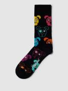 Happy Socks Socken mit Allover-Muster Modell 'DOG' in Black, Größe 36-...