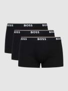 BOSS Trunks mit elastischem Logo-Bund im 3er-Pack in Black, Größe S