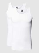 BOSS Tank Top mit Label-Detail im 2er-Pack Modell 'Modern' in Weiss, G...