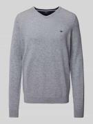 Fynch-Hatton Strickpullover aus Woll-Kaschmir-Mix in Silber, Größe XXL
