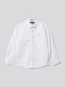 Tommy Hilfiger Kids Hemd mit Button-Down-Kragen in Weiss, Größe 104