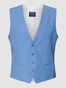 MCNEAL Slim Fit Weste mit Paspeltaschen in Blau, Größe 48
