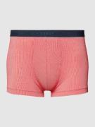 Schiesser Trunks mit Streifenmuster Modell 'Duality' in Rot, Größe S