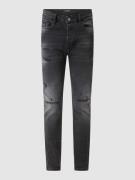 ELIAS RUMELIS Tapered Fit Jeans im Used-Look in Anthrazit, Größe 33