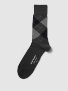 Burlington Socken mit Karomuster Modell 'MANCHESTER' in Anthrazit Mela...