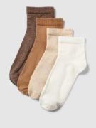 s.Oliver RED LABEL Socken mit Label-Details im 4er-Pack in Beige, Größ...