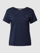 Gant T-Shirt mit Label-Stitching Modell 'SHIELD' in Marine, Größe XL