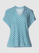 s.Oliver BLACK LABEL T-Shirt aus Viskose mit V-Ausschnitt in Petrol, G...