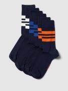 Jockey Socken im 6er-Pack mit Kontraststreifen in Marine, Größe 39-42