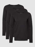 Tommy Hilfiger Longsleeve mit Label-Stitching im 3er-Pack in Black, Gr...
