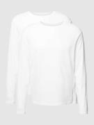 Tommy Hilfiger Longsleeve mit Rundhalsausschnitt im 2er-Pack in Weiss,...