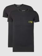 Emporio Armani T-Shirt mit Label-Print in Black, Größe L