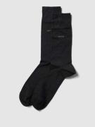 BOSS Socken mit Label-Print im 2er-Pack in Anthrazit, Größe 39-42