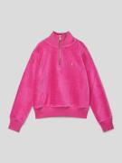 Polo Ralph Lauren Teens Pullover mit Troyer-Kragen in Pink, Größe L