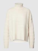 Vero Moda Strickpullover mit Stehkragen Modell 'Doffy' in Beige Melang...