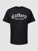 Carhartt Work In Progress T-Shirt mit Label-Print Modell 'ONYX' in Bla...