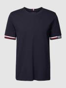 Tommy Hilfiger T-Shirt mit Kontraststreifen in Marine, Größe L