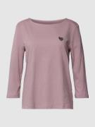 Tom Tailor Longsleeve mit Motiv-Stitching in Mauve, Größe XS