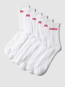 HUGO Socken mit Label-Print im 6er-Pack in Weiss, Größe 39-42