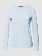 Oui Longsleeve mit Rundhalsausschnitt in Hellblau, Größe 40