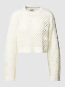 Only Strickpullover mit Lochmuster Modell 'SMILLA' in Offwhite, Größe ...