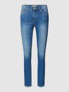 Only Skinny Fit Jeans mit Fransen Modell 'BLUSH' in Jeansblau, Größe L...