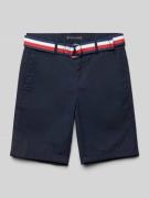 Tommy Hilfiger Teens Bermudas mit Stoffgürtel in Marine, Größe 152