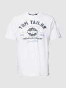 Tom Tailor Regular Fit T-Shirt aus reiner Baumwolle mit Label-Print in...