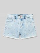 Guess Jeansshorts mit Motiv- und Label-Stitching Modell 'RIGID' in Bla...