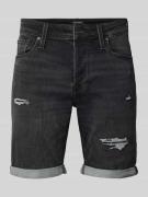 Jack & Jones Jeansshorts im Destroyed-Look in Black, Größe S