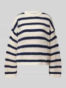 EDITED Strickpullover mit Streifenmuster Modell 'Xanthia' in Marine, G...