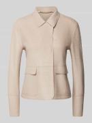 WHITE LABEL Blazer aus Wolle mit Pattentaschen in Beige, Größe 48