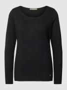 Smith and Soul Longsleeve mit Label-Applikation in Black, Größe S