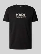 Karl Lagerfeld T-Shirt mit Label-Print in Black, Größe L