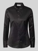 ETERNA Hemdbluse mit Kentkragen Modell 'Favi' in Black, Größe 44