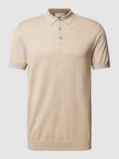 SELECTED HOMME Poloshirt mit kurzer Knopfleiste Modell 'BERG' in Beige...