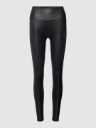 MAGIC Bodyfashion Leggings in Leder-Optik in Black, Größe L