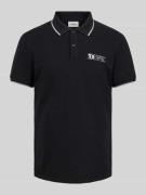 s.Oliver RED LABEL Regular Fit Poloshirt mit Label-Print in Black, Grö...