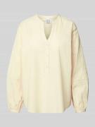 Emily Van den Bergh Bluse mit kurzer Knopfleiste in Sand, Größe 42