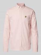 Lyle & Scott Slim Fit Freizeithemd aus Baumwoll-Leinen-Mix in Hellrosa...