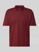 Christian Berg Men Regular Fit Poloshirt mit Brusttasche in Bordeaux, ...