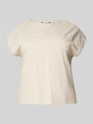 Vero Moda T-Shirt mit Lochstickerei Modell 'KAYA' in Beige, Größe 44