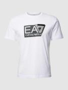 EA7 Emporio Armani T-Shirt mit Label-Print in Weiss, Größe M