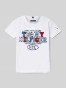 Tommy Hilfiger Kids T-Shirt mit Rundhalsausschnitt in Weiss, Größe 92